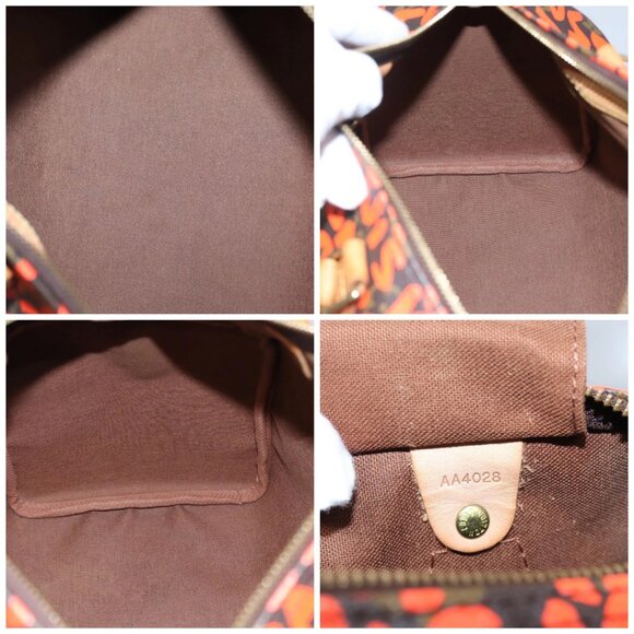 LOUIS VUITTON Monogram Graffiti Speedy 30 Hand Bag Orange M93705 LV Auth 114571A - Picture 15 of 16